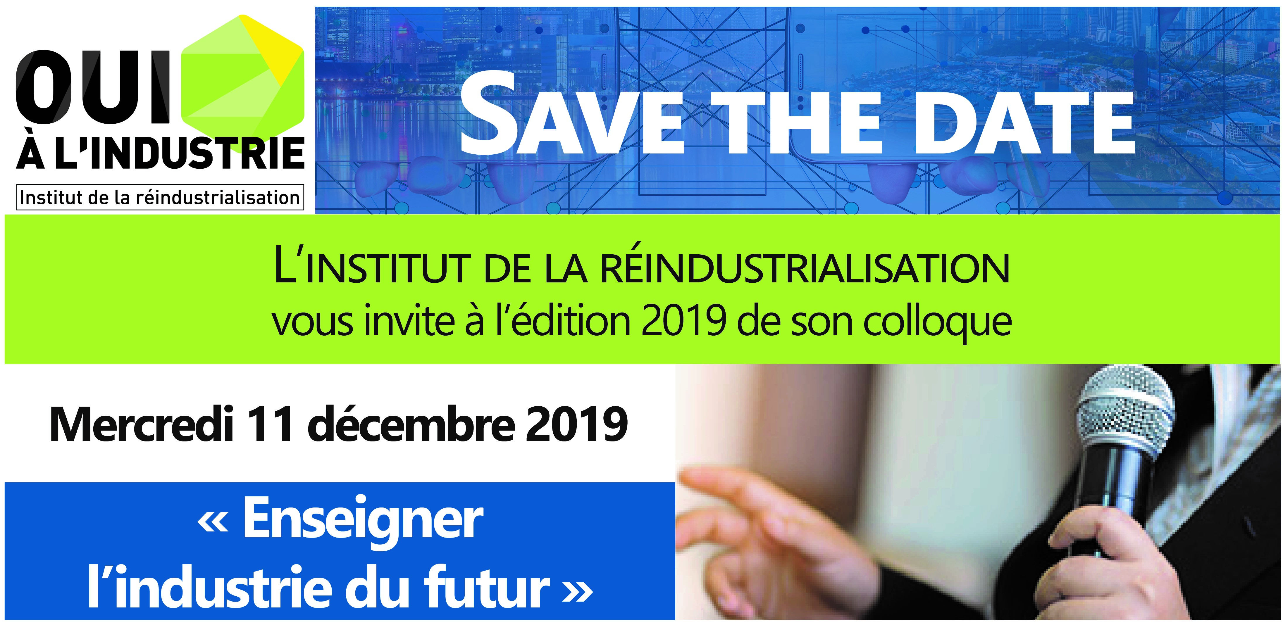 Colloque « Enseigner l’industrie du futur » – 11/12/2019