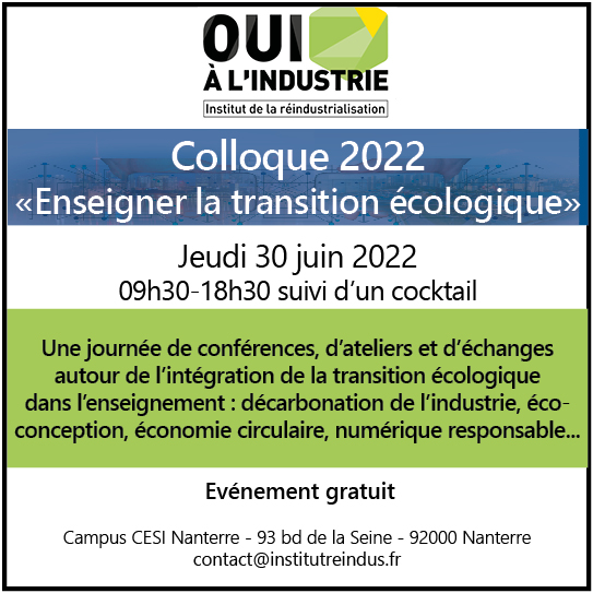 Programme du colloque « Enseigner la transition écologique » – 30/06/2022